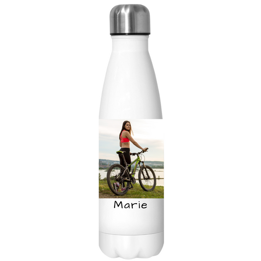 Thermo Flasche Mit Einen Foto Ihres Fahrrads + LCD-Kappe