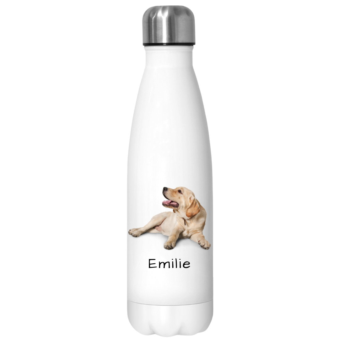 Thermo Flasche Mit Labrador + LCD-Kappe